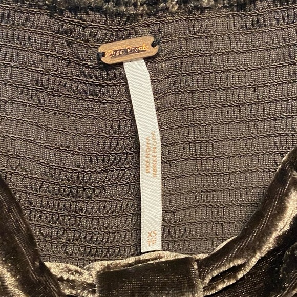 Free people bridgette velvet top Xs - Picture 9 of 10